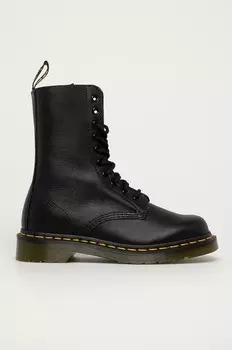 1490 кожаные байкерские ботинки Dr. Martens, черный