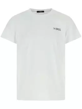 14BROS футболка с принтом, белый