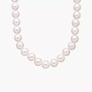 16-дюймовое ожерелье из нити культивированного жемчуга Premier Akoya с бриллиантовой застежкой из 18-каратного белого золота (6,5-7,0 мм) Blue Nile