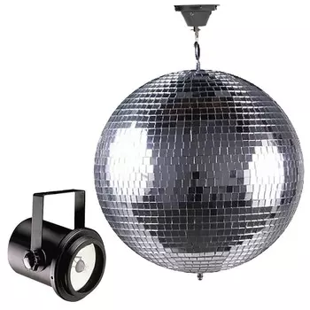 16-дюймовый зеркальный стеклянный диско-шар DJ Dance Home Party Club Освещение сцены w Pinspot American DJ 16" Mirror Glass Disco Ball DJ Dance Home Party Club Stage Lighting w Pinspot