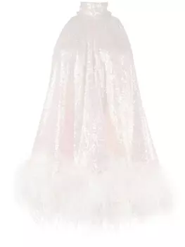 16Arlington платье мини Cindy с вырезом халтер и пайетками, нейтральный цвет