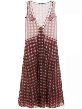 16Arlington прозрачное платье, красный