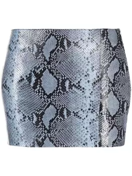 16Arlington юбка мини Minerva со змеиным принтом, синий