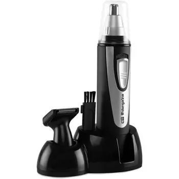 17518 Машинка для стрижки волос в носу, ушах, бороде и усах 3500 Черный, Orbegozo