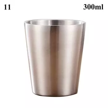 175/260/300/480 мл двухслойная пивная кружка из нержавеющей стали, кофейная чашка для бара, вечеринки, 11 #, 150 г Hameb, серебро