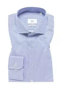 1863 by business рубашка современного кроя с длинными рукавами и воротником-стойкой Eterna, синий