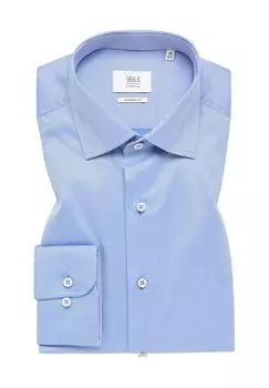 1863 by Eterna Luxery деловая рубашка, современный крой, длинный рукав, воротник Кент, мужская ETERNA, синий