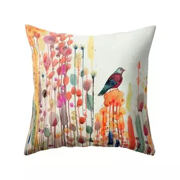 18-дюймовая подушка с птицей и цветком, чемодан-кровать, диван, декор для гостиной, наволочка-9 # Stuttg