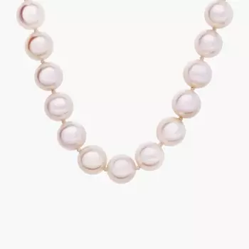 18-дюймовое ожерелье из нити культивированного жемчуга Акойя Premier с бриллиантовой застежкой из 18-каратного белого золота (6,5-7,0 мм) Blue Nile