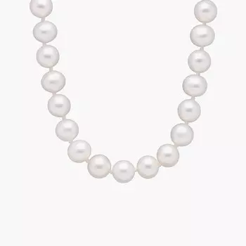 18-дюймовое ожерелье из пресноводного культивированного жемчуга из 14-каратного желтого золота (8,0-8,5 мм) Blue Nile