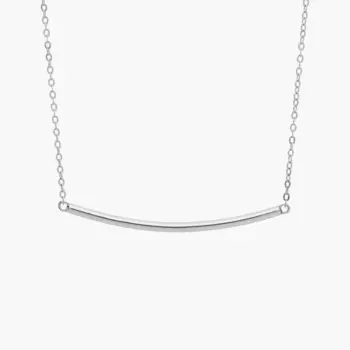 18-дюймовое ожерелье Smile Bar из стерлингового серебра (1,25 мм) Blue Nile