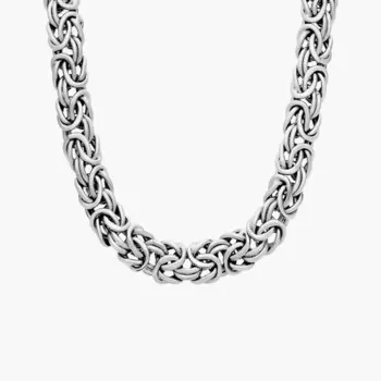 18-дюймовое византийское ожерелье из итальянского стерлингового серебра (7,5 мм) Blue Nile