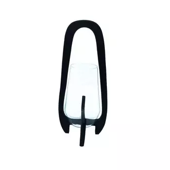 18-дюймовый черный декоративный фонарь со свечой из дерева манго и ручкой