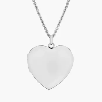 18-дюймовый медальон в форме сердца из стерлингового серебра Blue Nile