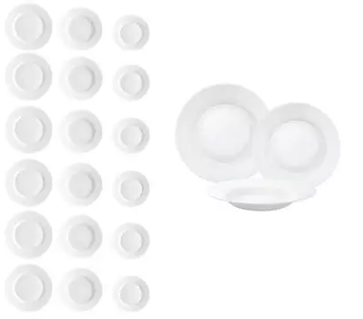 18 штук Набор тарелок Toledo Bormioli Rocco опаловое стекло, белый