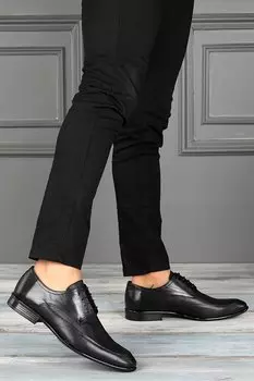 1907 Повседневные классические мужские туфли из 100% кожи на подошве из ПВХ Nevzat Zhre, черный
