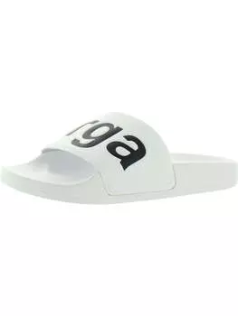 1908 Женские шлепанцы для бассейна, мужские, без застежек Superga, цвет white-black