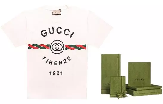 1921 Футболка мужская в подарочной коробке белая Gucci, цвет Comes with Gift Box (White)