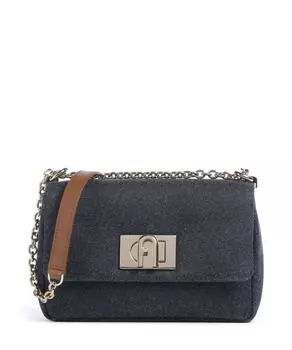 1927 мини-сумка через плечо из хлопка Furla, синий