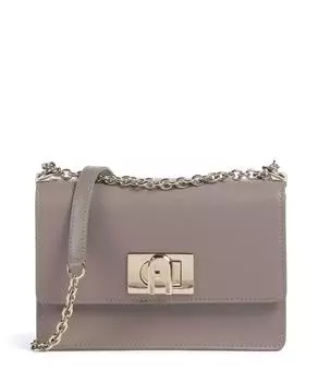 1927 мини-сумка через плечо из зернистой коровьей кожи Furla, коричневый