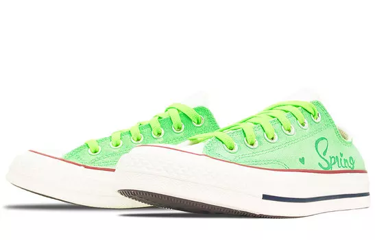 1970-е годы Кеды унисекс с низким верхом, зеленые Converse