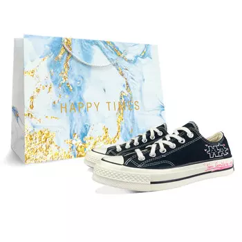 1970-е годы Кеды унисекс с низким верхом черного/белого цвета Converse