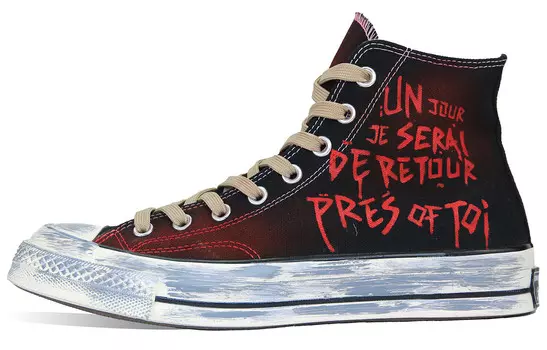 1970-е годы Кеды унисекс с высоким берцем красного цвета Converse