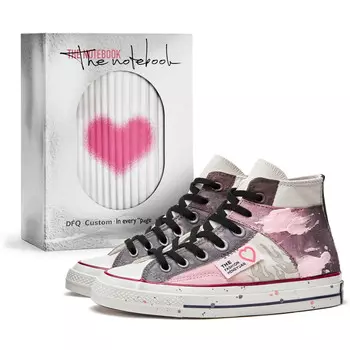 1970-е годы. Кеды унисекс с высоким берцем, серые/розовые Converse