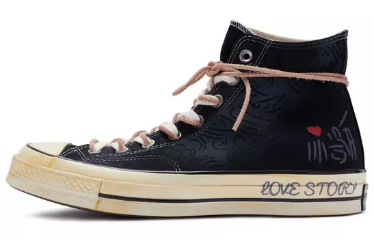 1970-е годы. Кеды унисекс с высоким берцем, черные/белые/красные. Converse