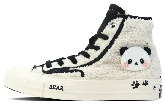 1970-е годы. Кеды унисекс с высоким берцем, белые/черные. Converse