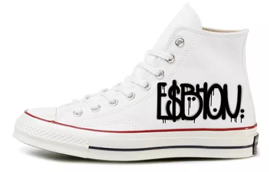 1970-е годы. Кеды унисекс с высоким берцем, белые/черные/красные. Converse