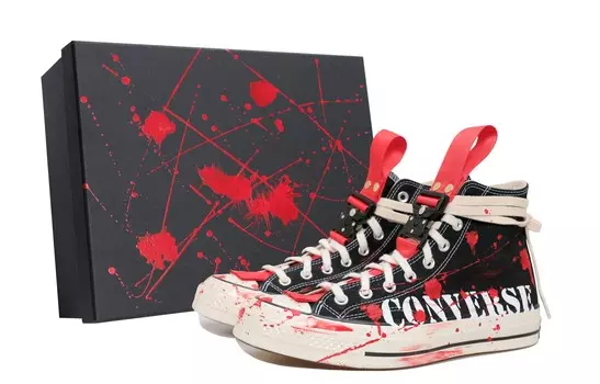 1970-е годы. Кеды унисекс с высоким берцем, черные/белые/красные. Converse
