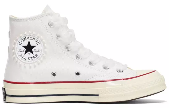 1970-е годы Кеды унисекс с высоким берцем мелово-белые Converse