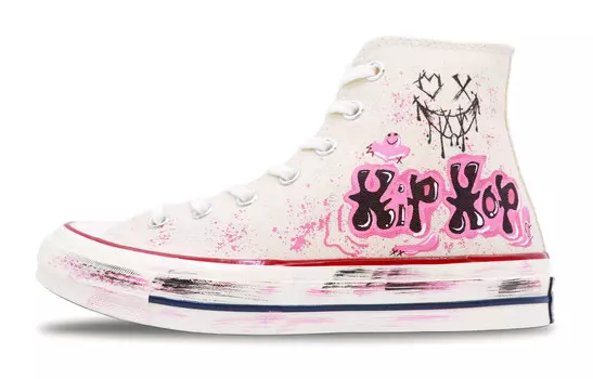 1970-е годы Кеды унисекс с высоким берцем розового цвета Converse