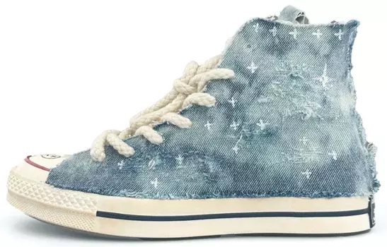 1970-е годы. Кеды унисекс с высоким берцем, синие Converse
