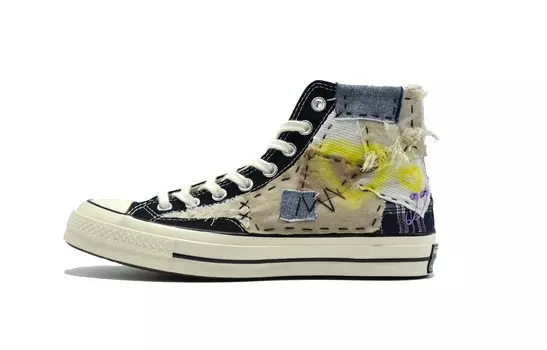 1970-е годы. Кеды унисекс с высоким берцем, черные/коричневые. Converse