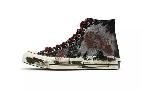 1970-е годы. Кеды унисекс с высоким берцем, черные/белые/красные. Converse