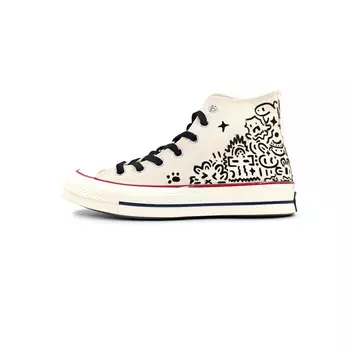1970-е годы Кеды унисекс с высоким берцем, не совсем белые Converse