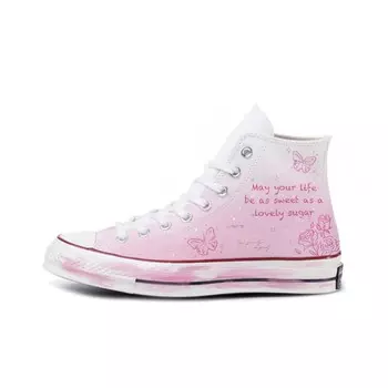 1970-е годы. Кеды унисекс с высоким берцем, белые/розовые. Converse