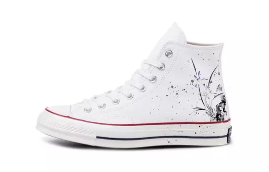 1970-е годы. Кеды унисекс с высоким берцем, черные/фиолетовые. Converse