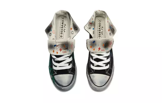 1970-е годы. Кеды унисекс с высоким берцем, зеленые/черные. Converse
