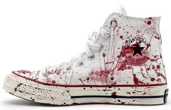 1970-е годы. Кеды унисекс с высоким берцем, белые/черные/красные. Converse