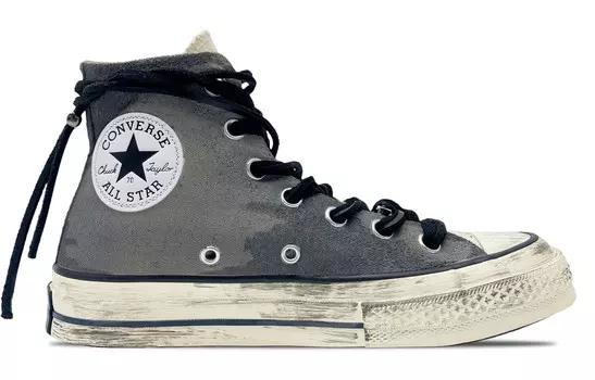 1970-е годы. Кеды унисекс с высоким берцем, черные/серые. Converse