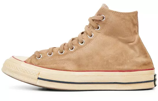1970-е годы. Кеды унисекс с высоким берцем, кофейные/белые. Converse