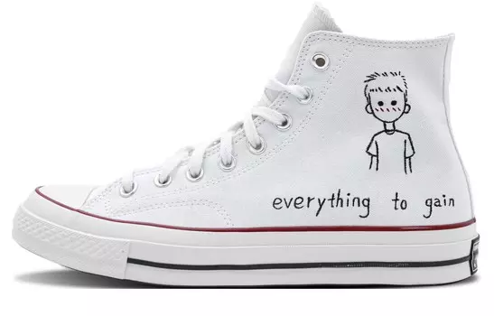 1970-е годы парусиновые туфли мужские высокие белые Converse