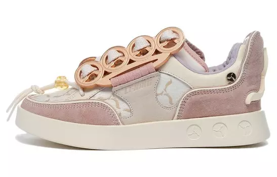 1990 Скейтбордические туфли женские низкие Pale Ancient Yellow/Tea Orange Powder Li-Ning 1990