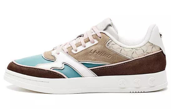 1990 Скейтбординговые туфли женские низкие коричневые Li-Ning 1990
