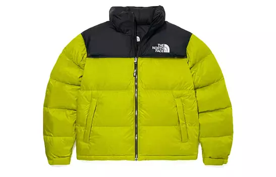1996 Коллекция Пуховик Унисекс Кислотно-Желтый The North Face