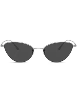 1998C Солнцезащитные очки «кошачий глаз» Oliver Peoples, серебристые