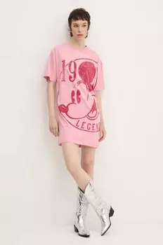 19-Хлопковое платье MICKEY x Disney Desigual, розовый
